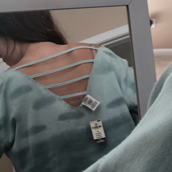 PINK Ombre Strappy Back Pullover - Picture 3 of 8